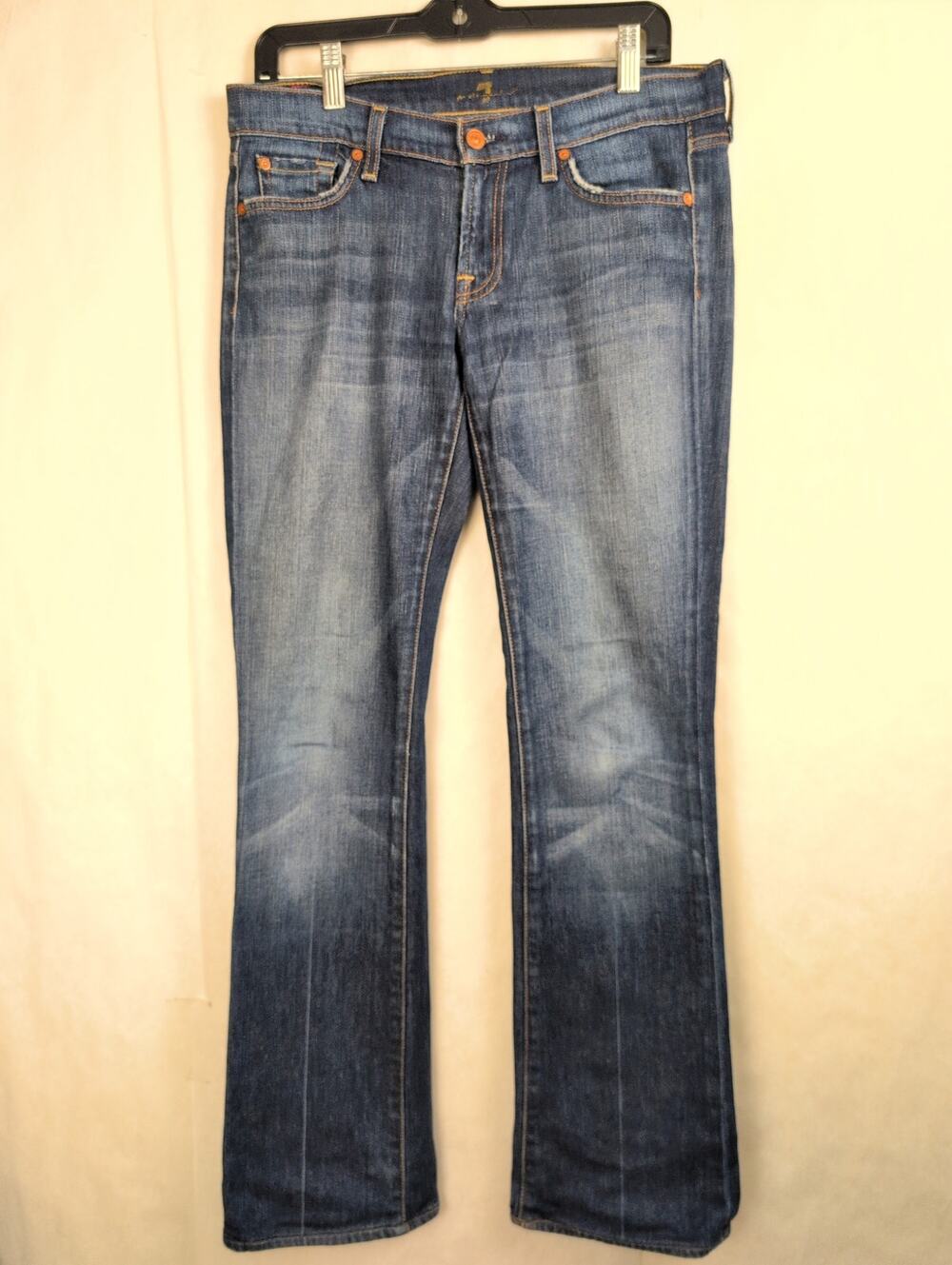 7 For All Mankind Bootcut blue jeans size 28 Y2K Retro Boho Western Denim